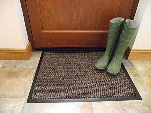 Machine Washable Beige Brown Heavy Quality Non Slip Hard Wearing Barrier Mat. Available in 8 sizes (60cm x 80cm)