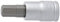 UNIOR 607902 - Llave de vaso 1/4 con punta de destornillador hexagonal 7 mm serie 187/2HX