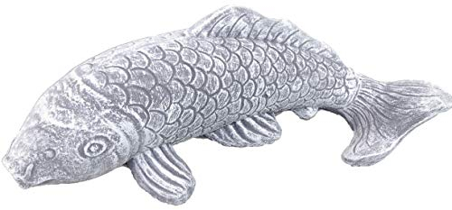 Steinfigur GROSSER KOI, Frostfest bis -30°C, massiver Steinguss