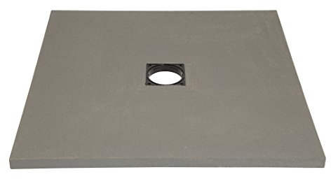 Piatto doccia da piastrellare con foro centrale per doccia all' italiana, grigio, 342120