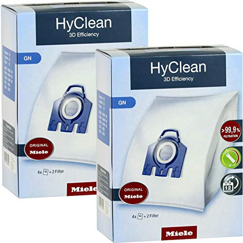 2X Miele GN HyClean 3D efficacité Sac à poussière pour Classique, Complet, S2000, S5000, et S8000 Séries
