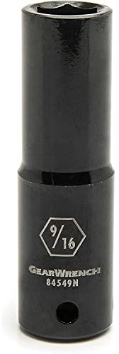 GEARWRENCH 1/2 Drive Deep Impact SAE Socket 9/16, 6 Point - 84549N