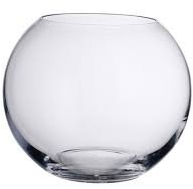 Oberstdorfer Glashütte Vase Boule Grand Vase Boule en Cristal Transparent en Verre soufflé à la Bouche Fleurs ornamentally diamètre 20 cm Haut. 16 cm,Ø sur Le Dessus env. 10 cm