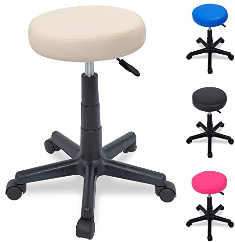 Beltom® Sgabello SGABELLI Pedicure Manicure Massaggio per CASA Salotto Studio Estetista Massaggi Tatuaggi Tattoo Fisioterapia FISIOTERAPISTA - Panna