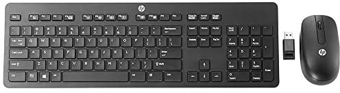 HP Wireless Business Keyboard - Flat - Standard Wireless - RF Wireless, Black, Mouse Included
