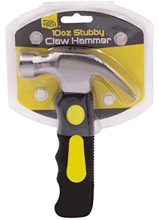 Tool Tech 10Oz Stubby Claw Hammer with Magnetic Tip