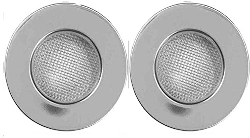 2 Sink Strainer Bath Kitchen Basin Plughole Filter Hair Trap Stainless Catcher Mesh Plug Bathroom Metal Strainers
