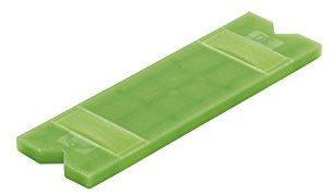 GLUSKE Bremsklötze 100 x 30 x 5 mm, aus Kunststoff grün, 500 Stück | Unterlegkeile - Distanzplättchen