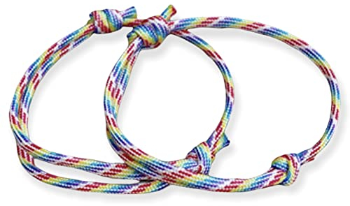 2x Surferarmband - Partnerarmbänder - neon bunt Regenbogen - rainbow - Armband - Skaterarmband - Surfer - Freundschaftsarmband - Set - Liebe Sommer Sonne Strand Meer
