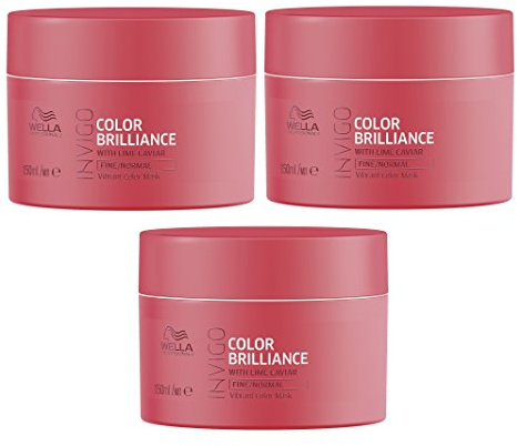 3er Color Brilliance Mask Invigo Wella Professionals für feines bis normales Haar je 150 ml = 450 ml