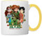 Spreadshirt Robin Hood Gruppenbild Mit Marian Und Scarlett Tasse Zweifarbig, One size, Weiß/Gelb