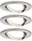 Paulmann 93483 Einbauleuchte LED Coin Nova rund 6,5W Eisen 3er-Set schwenkbar 3-Stufen-Dimmbar IP23 sprühwassergeschützt