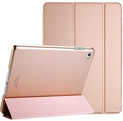 ProCase Funda Inteligente para iPad Air 2, Carcasa Folio Ligera y Delgada con Smart Cover/Reverso Translúcido Esmerilado/Soporte, para Apple iPad Air 2 (A1566 A1567) –Oro Rosa