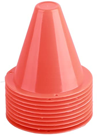 Keenso Set di Coni Marcatori di Calcio, 10 Pacchetti di Marcatura per Calcio Allenamento Set di Barriere di Calcio in Plastica