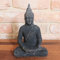 Buddha Figur mit Kerzenhalter aus Lavastein | Indoor und Outdoor