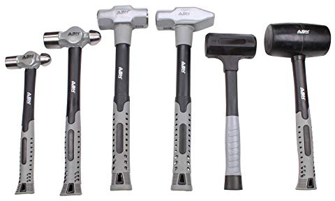 ABN 6 Piece Hammer Set - Forging Hammer Tool Set, Metal Working Tools and Equipment Pein and Sledge Hammer Styles