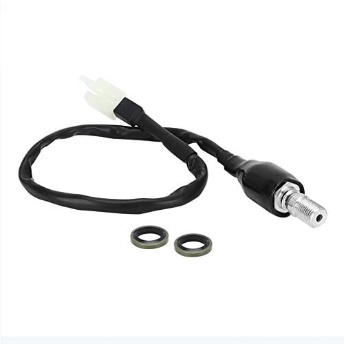 Interruptor de freno hidráulico, M10x1.0 Interruptor de freno hidráulico universal Manguera de aceite de motocicleta Bomba hidráulica reforzada Interruptor de luz de freno trasero (cabeza derecha)