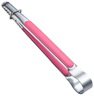 Grillzange, Edelstahl, rostfrei, Pink, 2 Stück