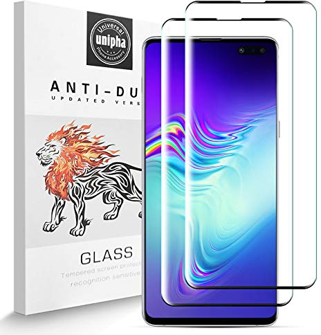 Stücke Schutzfolie für Samsung Galaxy S10 5G, 9H Anti-Kratzen Tempered Glass, 3D Gebogene Passform, Blasenfreie HD-Folie, 2 Stück Samsung Galaxy S10 5G Full Screen Displayschutzfolie