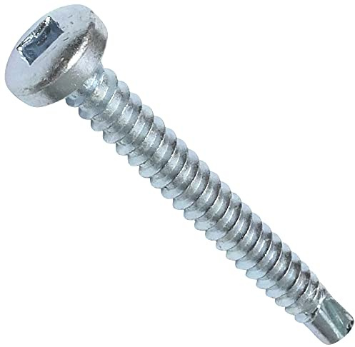 AERZETIX - Set di 50 viti autoforanti a testa cilindrica Ø4.2x38mm con impronta quadrata - vite autofilettante per lamiera - DIN 7504N - in acciaio zincato - C48397