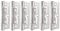 Hililand 6PCS Flush Door Hinges, Non Mortise Hinges for Heavy Door 8x3.3cm / 3.1x1.3in