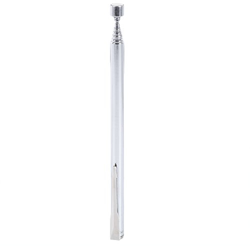 Zeigestab Ausziehbar, Verstellbare Länge 12.5~65cm / 4.92~25.59inch, Kann Gegenstände bis zu 1,5 lbs Aufsaugen, für Schlüssel, Münzen, Stifte, Schrauben, Metallteile (Silber)