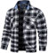 TACVASEN Checked Shirt Mens Long Sleeve Flannel Shirts Casual Button Down Shirts Cotton Regular Fit Shirts Work Plaid Shirt Black,S
