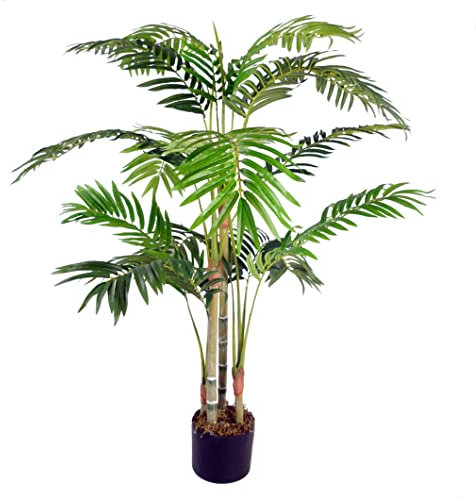Leaf Large Artificial Palm Tree, Light Green, 120cm