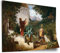 Printistico Poster Carl Spitzweg - Jugendfreunde Kunstdruck ohne Rahmen, Wandbild - A4, A3, A2, A1, A0, XXL - Wohnzimmer, Schlafzimmer, Küche, Deko