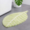 J26 Badematte antirutsch Fußmatte Grün Blatt Palme Badezimmermatte rutschfest Duschmatte schnelltrocknend Küchenmatte Badezimmer Teppich Matte (Grün, 50x95 cm)