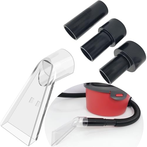 Happy Tree Universal Fits All Brands' Shop Vacs with 2-1/2 & 1-7/8 & 1-1/4 Adapter Clear Extraction Accessory for Auto Detailing, Shop Vac Extractor Attachment Kit for Wet-dry Vacuum Cleaners