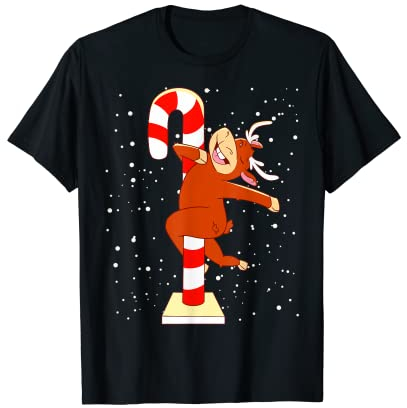 Weihnachten Winterzeit Schnee Poledance Rentier Rudolf T-Shirt