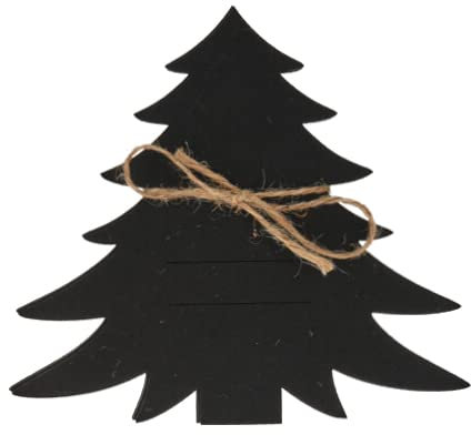 ZauberDeko Besteckhalter Tannenbaum Filz Grau oder Schwarz Weihnachten Deko 18cm H 4 Stück, Farbe:Schwarz