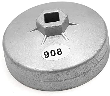 A ABSOPRO Huile Filtre Bouchon Clé Douille Extracteur Outil Métal 90mm 15 Cannelures