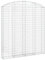 vidaXL Panier de Gabions Arqué Cage à Gabion Mur de Gabion Panier à Pierre Gabion pour Pierre Jardin Patio Extérieur 200x30x220/240 cm Fer Galvanisé