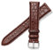 Chlikeyi Uhrenarmband Krokodilleder Alligatorleder Uhrenarmband aus echtem Leder für 16-24 mm Schnelle Installation, brown silver, 22 mm