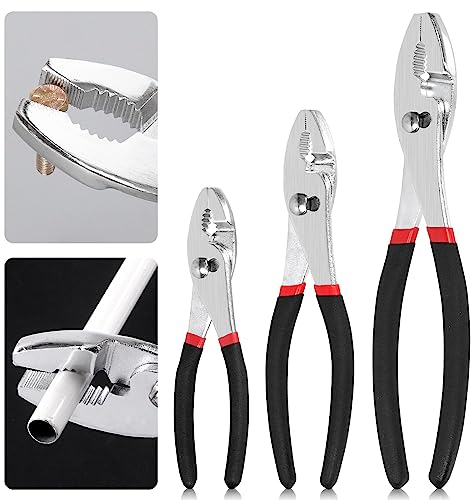 Glarks 6inch 8inch 10inch Slip-Joint Zange, Chrom Vanadium Stahl Backe Kombination Zange mit rutschfestem Gummigriff und Nieten Joint Assembly zum Schneiden von Drähten