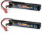 Melasta Airsoft Akku Lipo Akku Stick 2S 7.4V 1200mAh 25C Batterien mit Deans T Stecker für M4 SOPMOD, MP5, MK18, MK46, HK417, HK416, CQB-R, P90