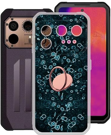 KJYFOANI für IIIF150 Raptor Handyhülle, Stoßfeste Case Silikon Schutzhülle mit 360° Drehbar Handy-Ringhalter, Transparent Kratzfeste Rückseite Hülle für IIIF150 Raptor (6.8) - XT23
