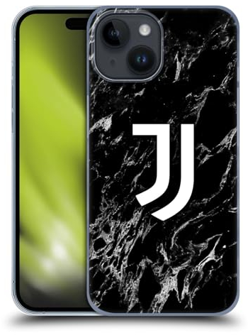 Head Case Designs Offizielle Juventus Football Club Schwarz Marmor Harte Rueckseiten Handyhülle Hülle Huelle kompatibel mit Apple iPhone 15