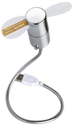 Milageto Horloge USB Ventilateur Affichage de La Température Ventilateur de Refroidissement Horloge en Temps Réel pour Ordinateurs de Bureau Ordinateurs Portab, Double température