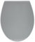 AQUALONA® Premium Thermoplastic Toilet Seat - Soft Close - Hardwearing Seat with One Button Hinge Release - Oval Shaped - Click, Lift & Clean Technology - Top and Bottom Fittings (Grey)
