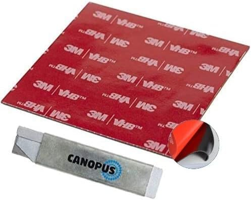 CANOPUS 3M Double Sided Pads Heavy Duty Waterproof VHB 5952 10cm x 10cm Extra Strong Double Sided Sheet Rear Mirror Sticky Pad Adhesive for Dash Cam, Windscreen, Home Decor, Number Plate