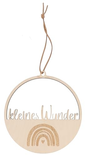 Spruchreif | Mini-Loop | Holz-Dekohänger | Wanddeko | Türkranz | Hoop | Deko Loop mit Schriftzug | Deko Loop Trockenblumen | Deko Schriftzug | Regenbogen | Kinderzimmer Deko | Kleines Wunder