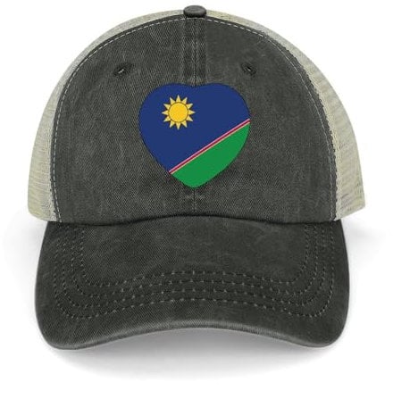 Yelolyio Namibia Flag Baseball Caps Namibia Cotton Caps Sun Hat Patriotic Caps Herren und Damen Hüte Mesh Caps Outdoor Sport Caps Frühling Sommer, Schwarz , 1-5