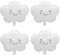 DazzJoy 4 Stück Wolkenförmige Luftballons Geburtstag, Baby Luftballon Wolke, Lächelnde Quasten Ballons Wolken, Folie Helium Ballon Wolken für Kindergeburtstag Deko Junge Mädchen, Babyshower Deko