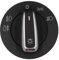 Bouton Tournant Commodo de Phares Antibrouillard Noir et Chrome compatible avec ALHAMBRA Mii FABIA I SUPERB I BEETLE GOLF IV V JETTA III LUPO I POLO TRANSPORTER T5 UP! - 3B0941531C 3BD941531