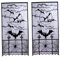 2pcs schwarze Spitze Halloween Türdekorationen Fenstervorhänge, schwarze Netzvorhänge für Fenster, Spinnennetz -Fledermäuse Tür Vorhang ein Dekor für gruselige Halloween Holiday Party Dekoration