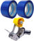 gws Verpackungs-Set mit robustem Lager/-Industrie Abroller und 2 Rollen Blau 66m x 50mm zum Verpacken von Paketen - Hohe Klebekraft - Einfache Bedienung - Profi-Qualität