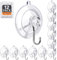 KORCCI Suction Hooks 12 Pack – Heavy Duty Clear Suction Cup Hooks, Reusable & Removable, 4.5KG Strong Hold with Stainless Steel Hook, for Bathroom, Shower, Window, Kitchen, Tile